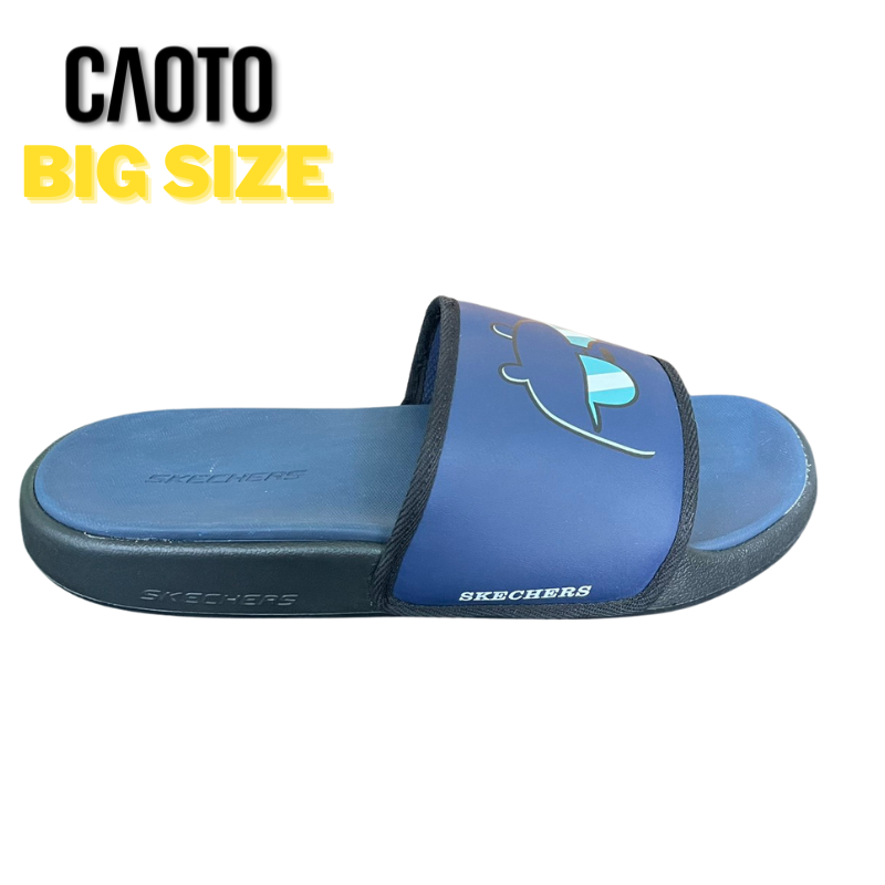 Dép Skecher Da Mềm Màu Xanh Big Size 45 46 47 48
