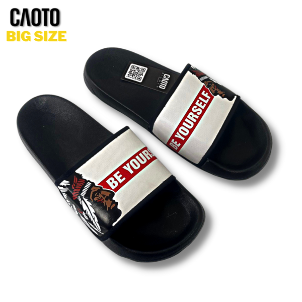 Dép Be Yourself Mềm Đi Bộ Màu Đen Big Size 45 46 47 48