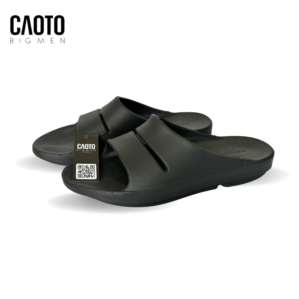Dép Oofos Unisex Đế Êm Đi Bộ Màu Đen Big Size 45 46 47 48