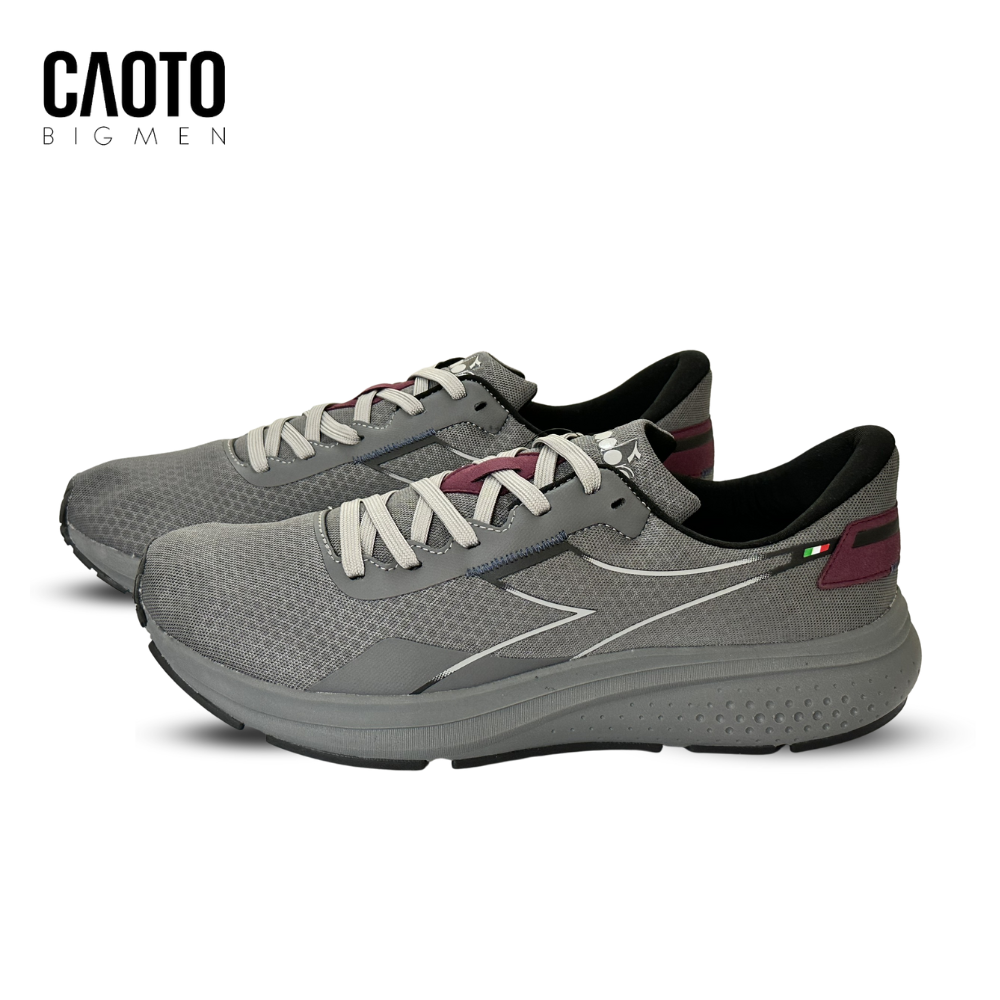 Giày Thể Thao Diadora PASSO 2 Grey White Running Shoes Men Big Size 45 46 47 48