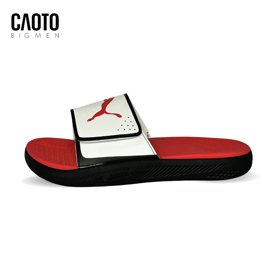 Dép Nam Puma Màu Đỏ Quai Trắng Big Size 45 46 47 48