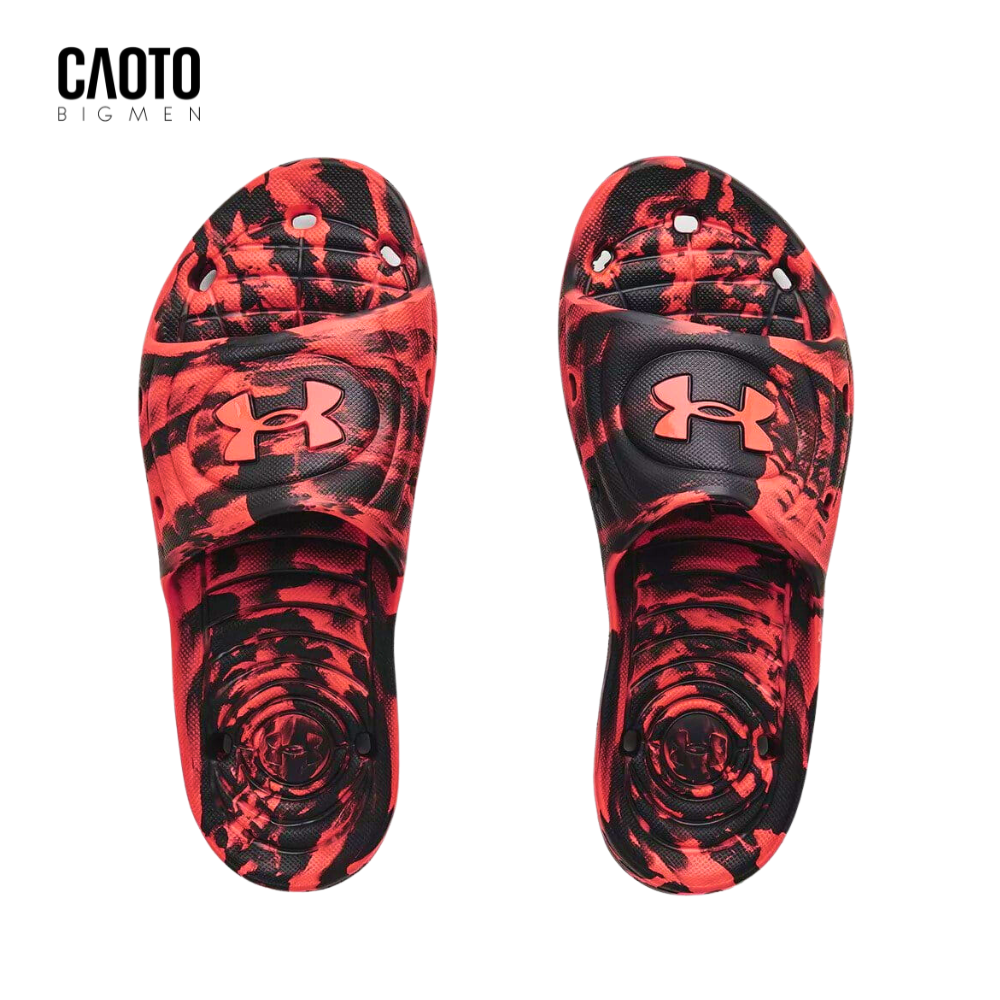 Dép Nam Under Armour Lockers IV Đi Biển Màu Camo Đỏ Đen Big Size 45 46 47 48