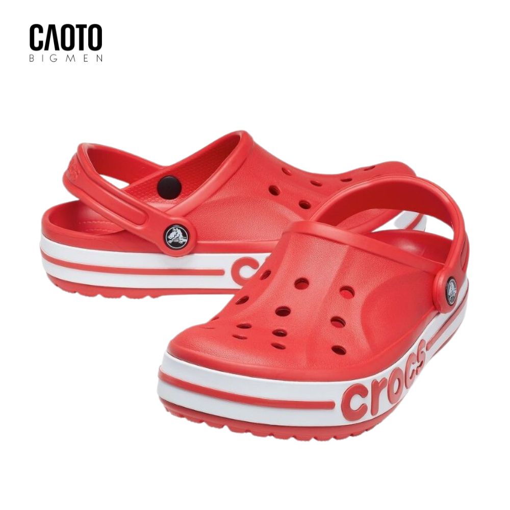 Dép Unisex Crocs Bayaband Red White Big Size Nam 45 46 47 48