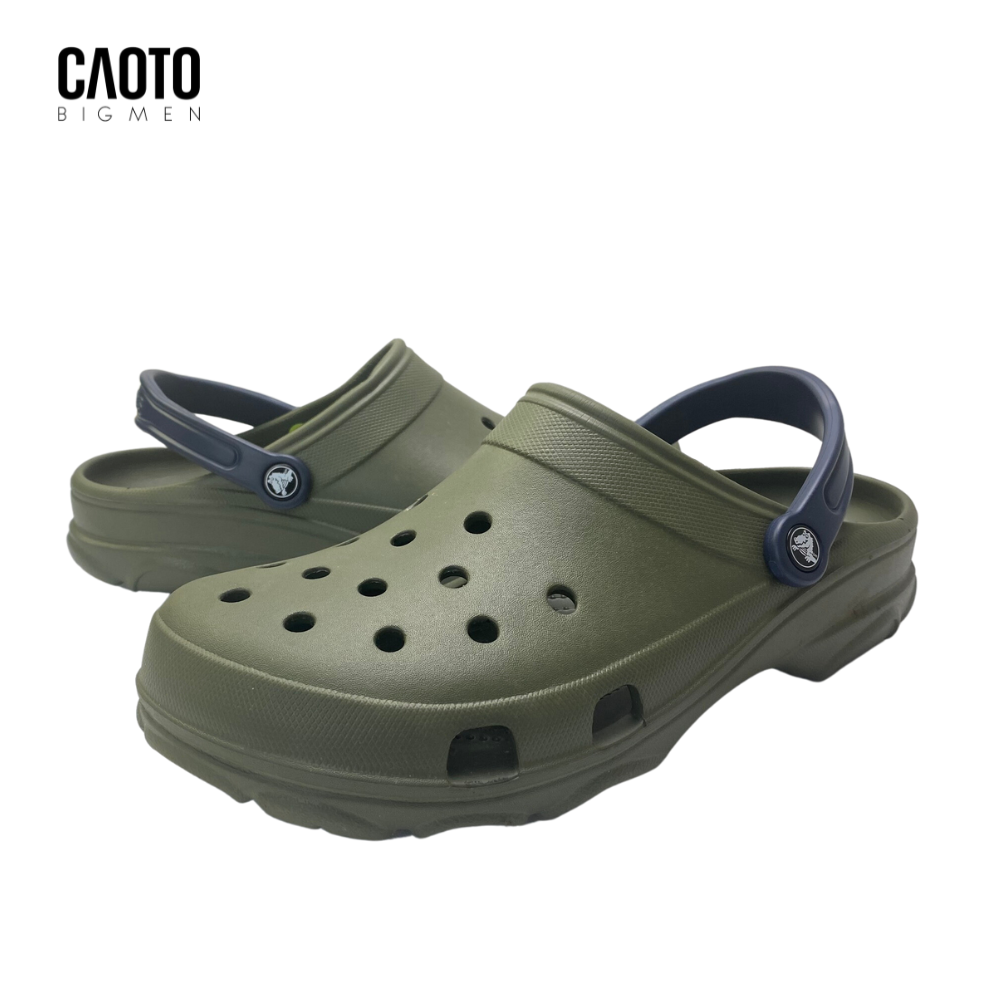 Dép Clog Crocs Classic Màu Xanh Cactus Quai Xanh Big Size Nam 45 46 47 48