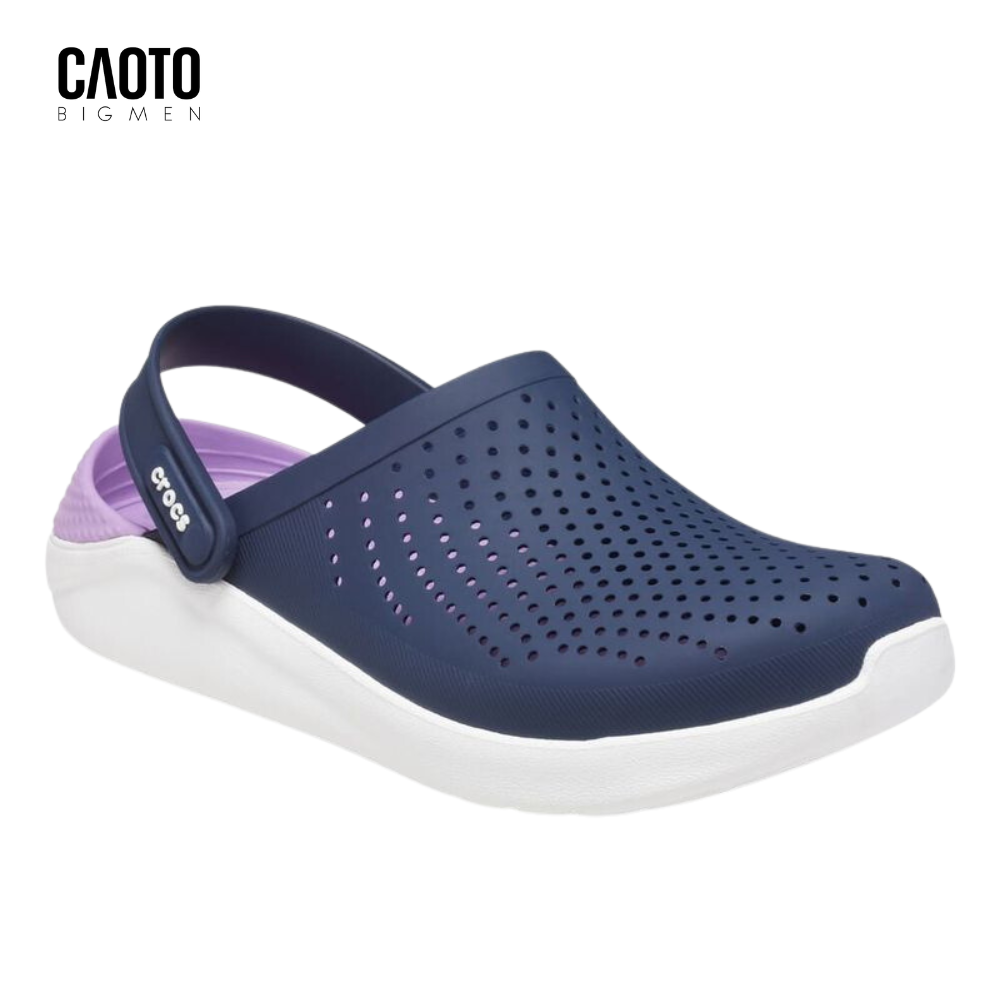 Dép Clog Crocs Literide Màu Xanh Lòng Tím Big Size Nam 45 46 47 48