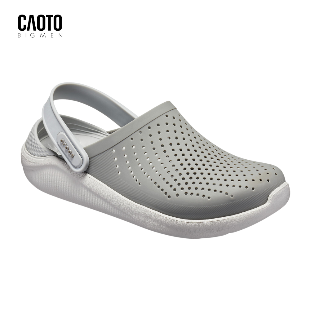 Dép Clog Crocs Literide Full Xám Big Size Nam 45 46 47 48