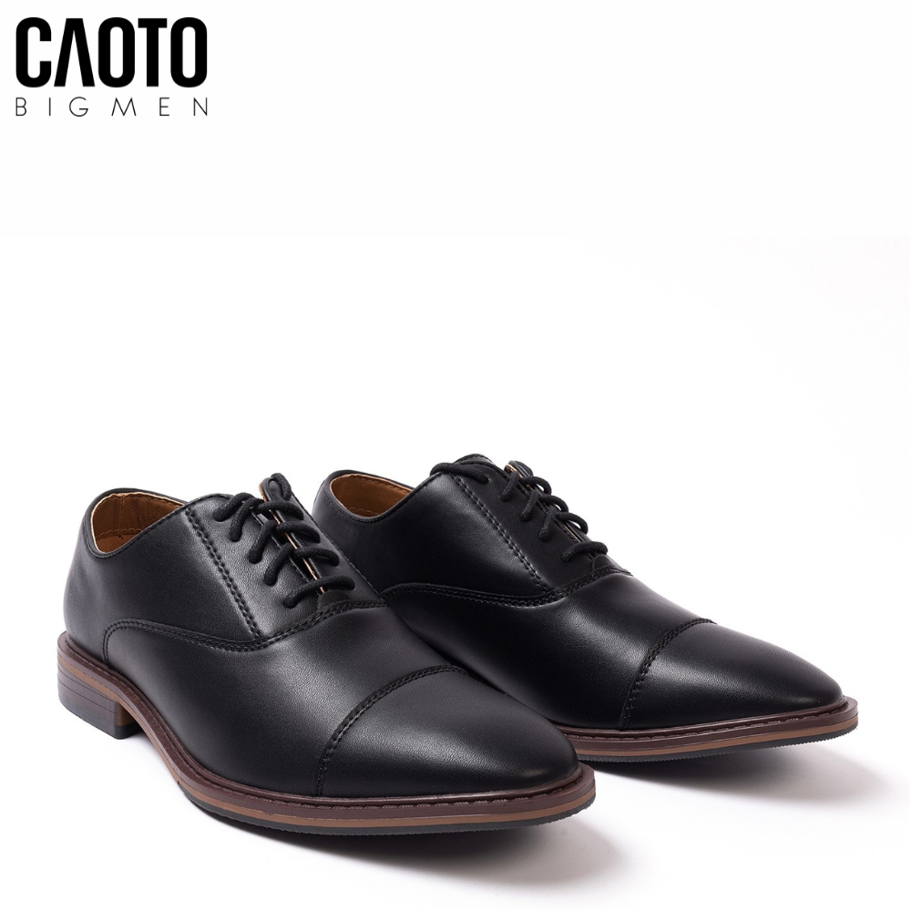 Giày Tây Steptoes Oxford Màu Đen Dây Buộc Big Size