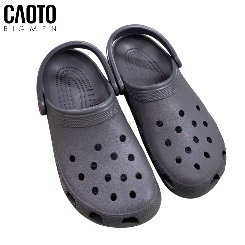 Dép Bít Mũi Crocs Màu Xám Men Big Size