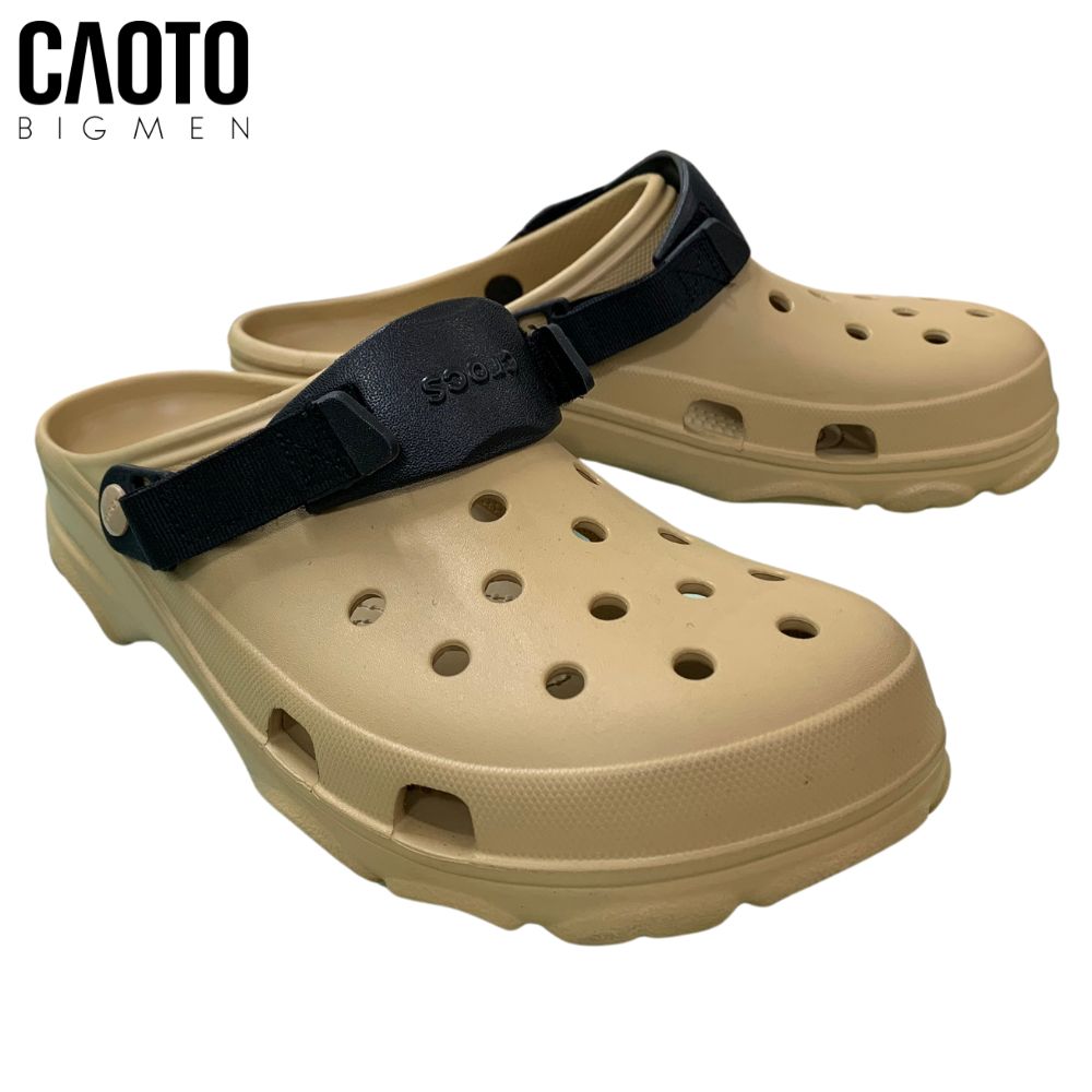 Dép ​​Clog Crocs Turbo Beige Black Big Size