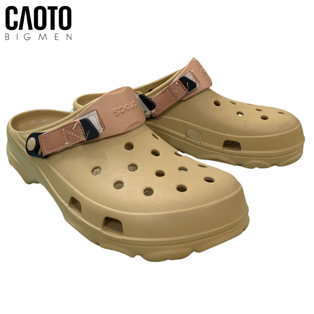 Dép ​​Clog Crocs Turbo Beige Pink Big Size