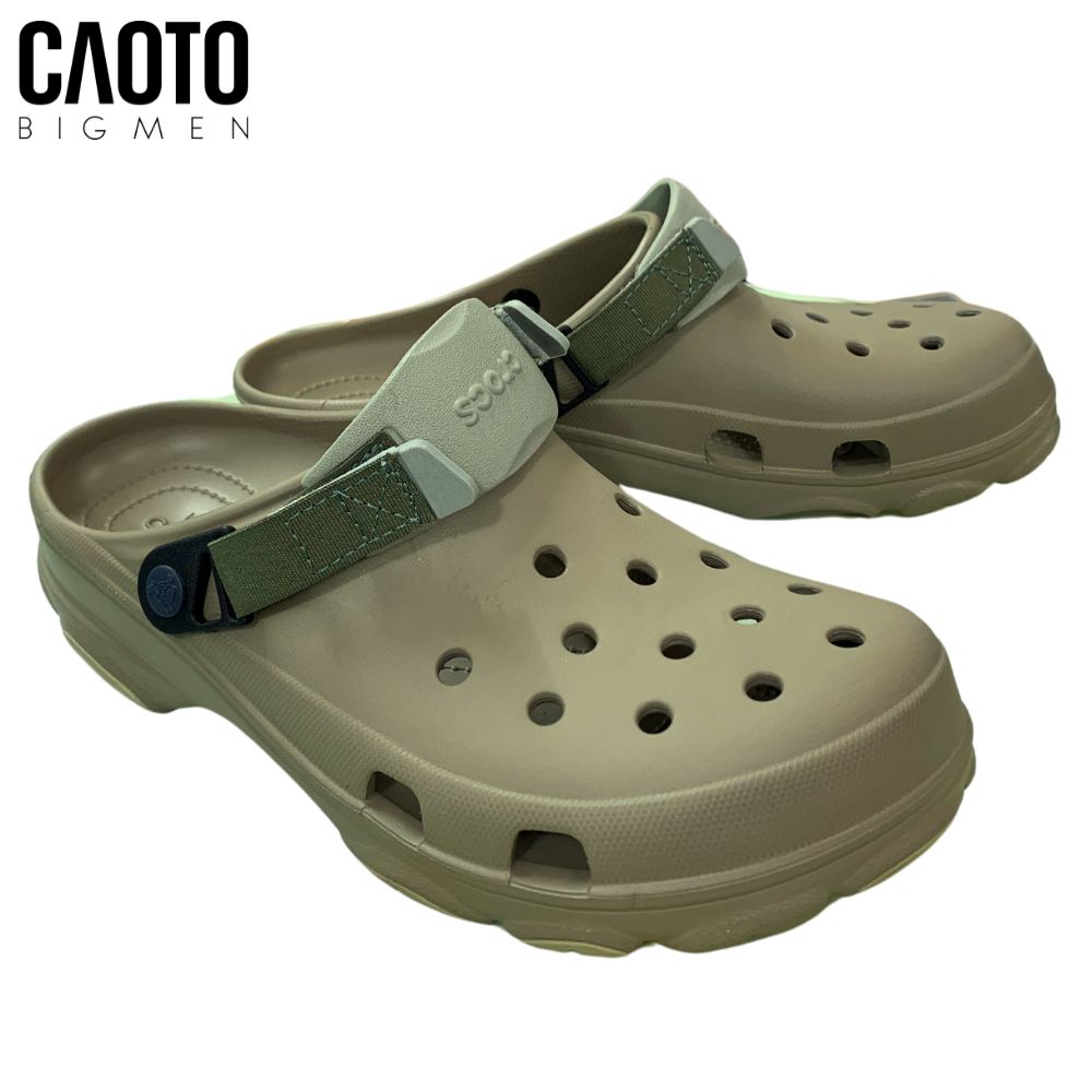 Dép ​​Clog Crocs Turbo Beige Grey Big Size