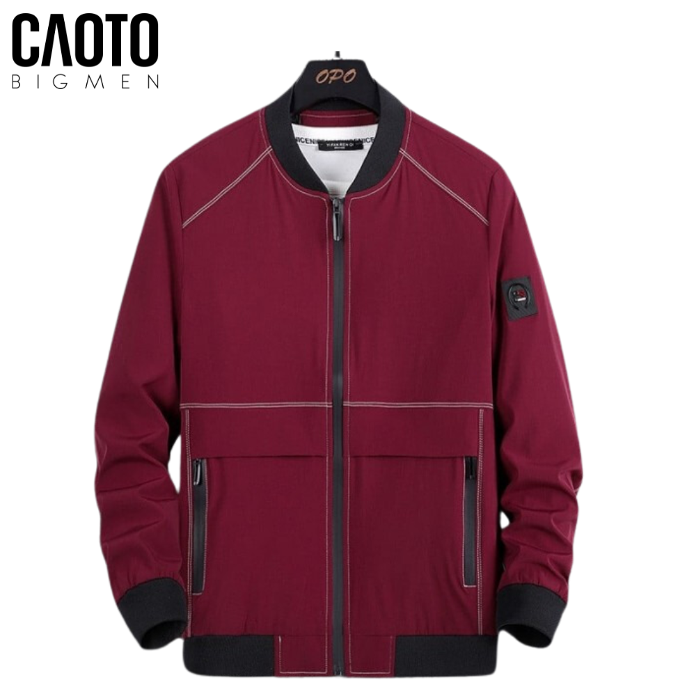 Áo Khoác Bomber Đỏ Nam Big SIze Nam 6XL 7XL 8XL 9XL 10XL