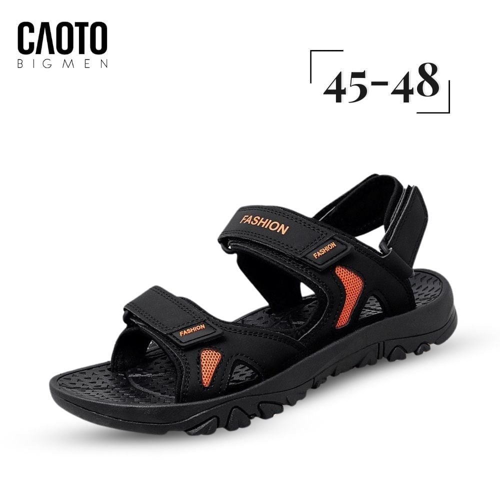 (Sandal Big Size) Sandal Fashion Đen Big Size - Quai hậu có thể tháo rời thành dép