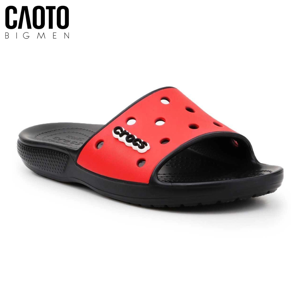 Dép Crocs Classic Color-Block Slide Đỏ Big Size