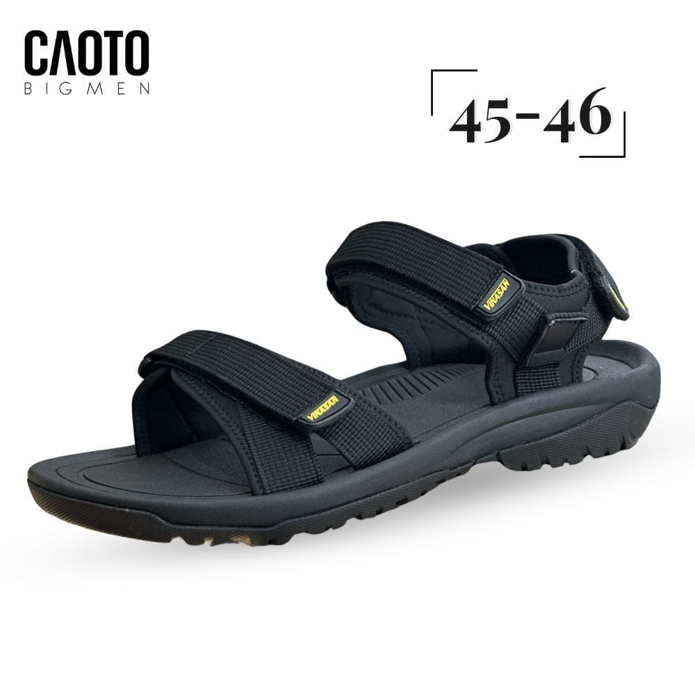 Giày Sandal Vinasan Đen Quai Hậu Tháo Rời Big Size