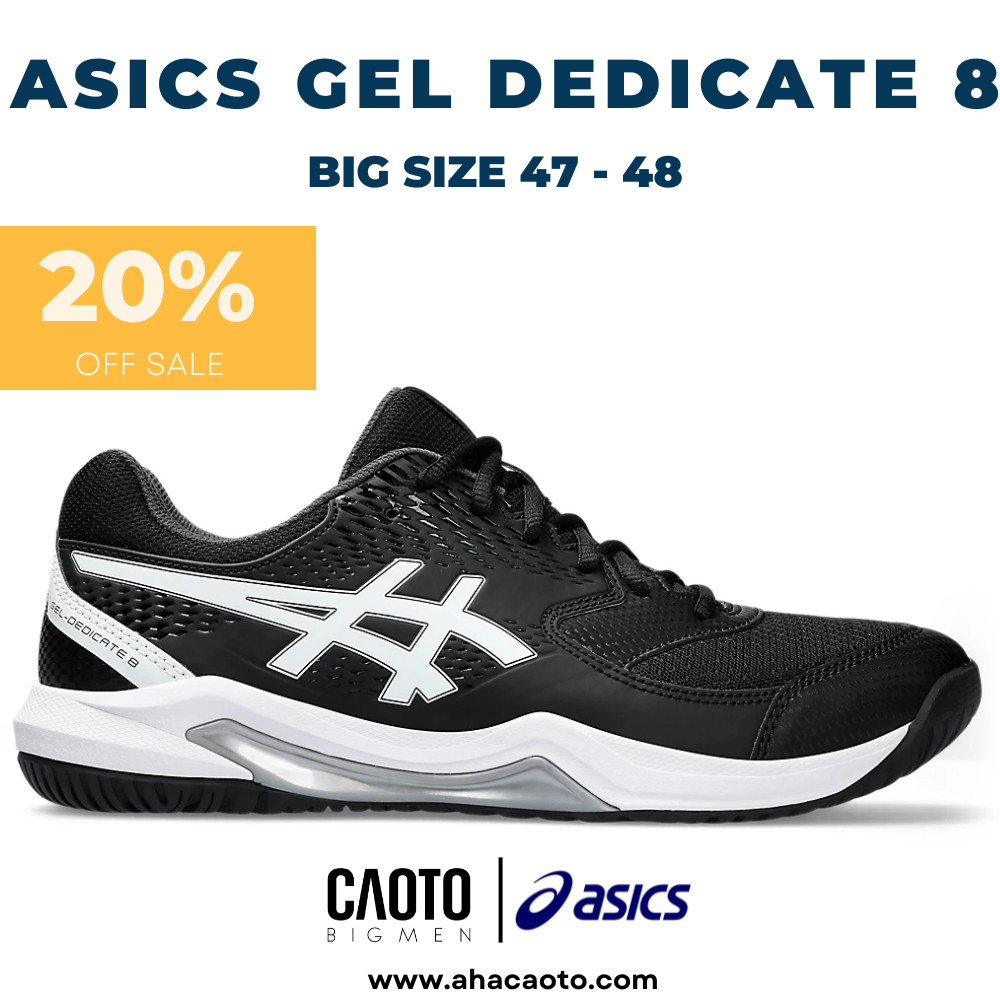 Giày Thể Thao Asics Gel Dedicate 8 Black Big Size