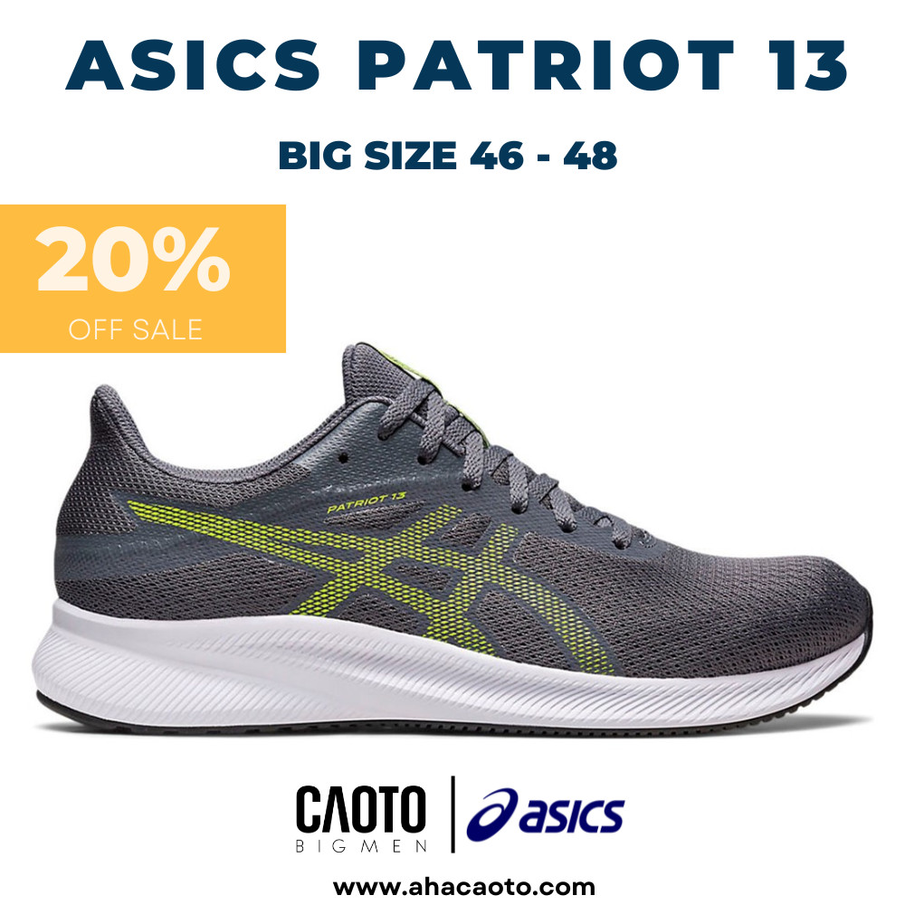 Giày Thể Thao Asics Patriot 13 Black/Green Big Size