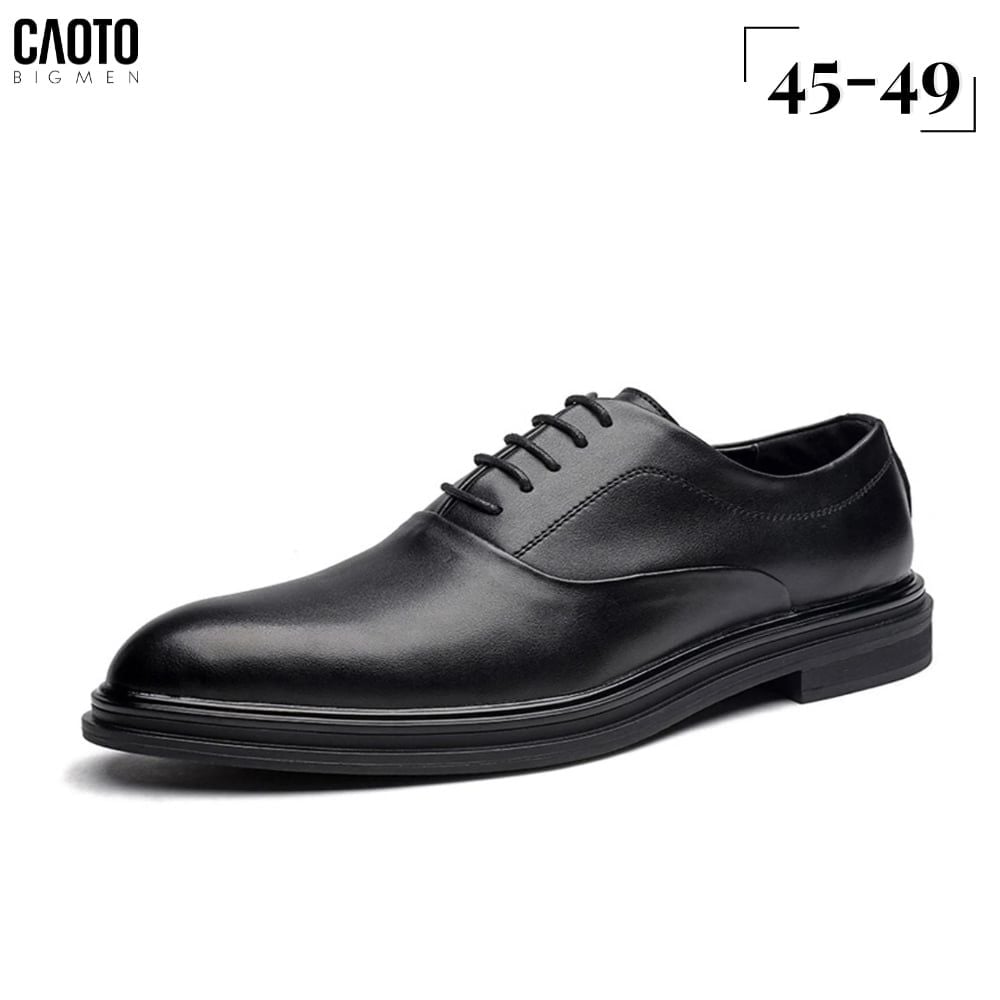 Giày Tây Black Winston Oxford Bigsize Cao Cấp