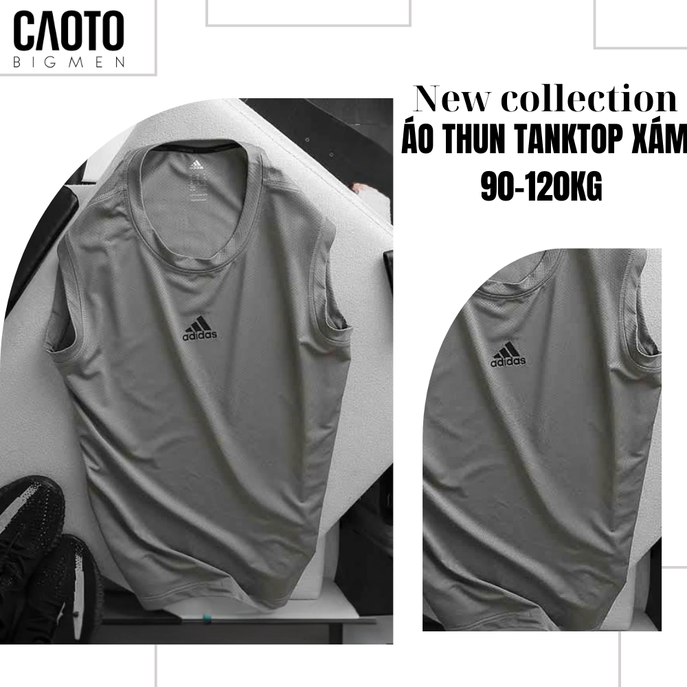 Áo Thun Tanktop Xám Big Size 90-120KG (New Collection)
