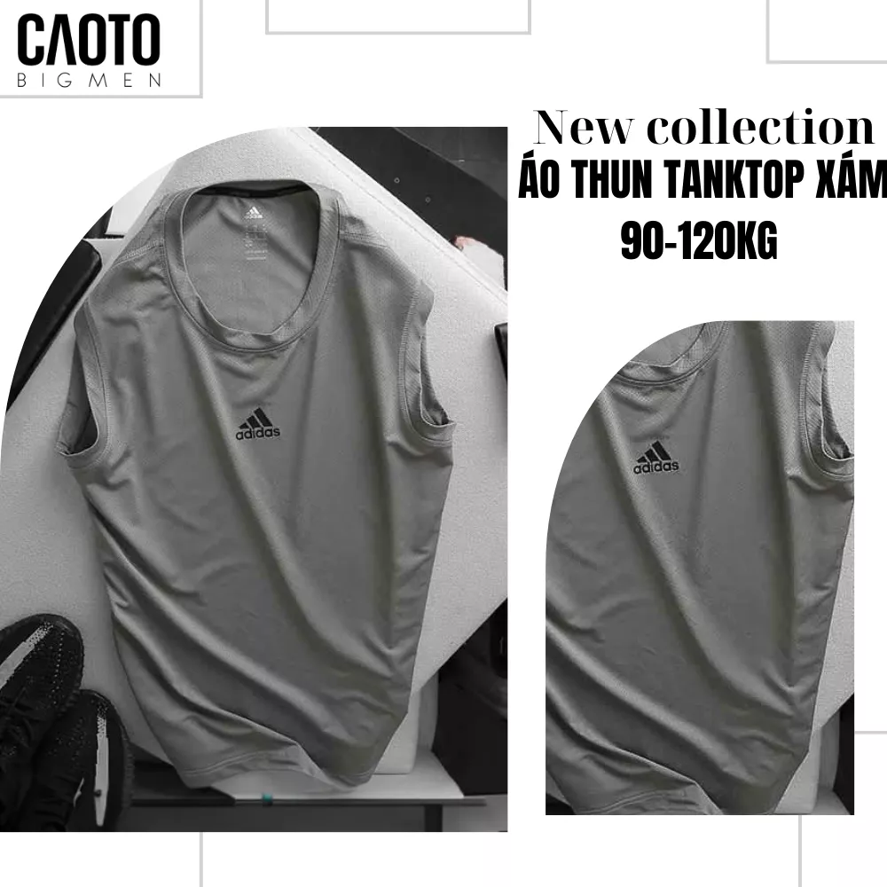 Áo Thun Tanktop Xám Big Size 90-120KG (New Collection)