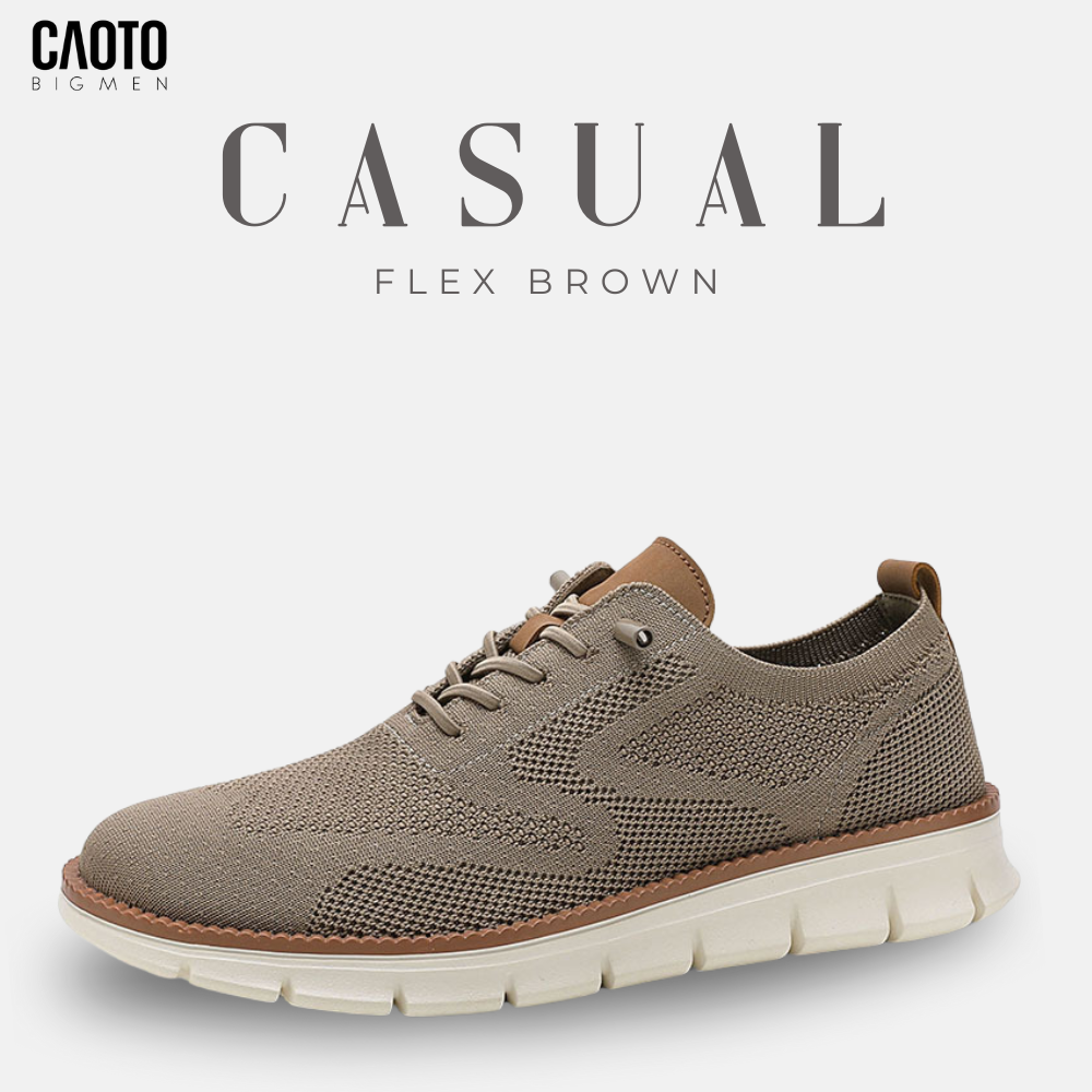 Giày Lười Nam Big Size Casual Flex Begie – Thoáng Khí, Nhẹ Êm, Size 47-50