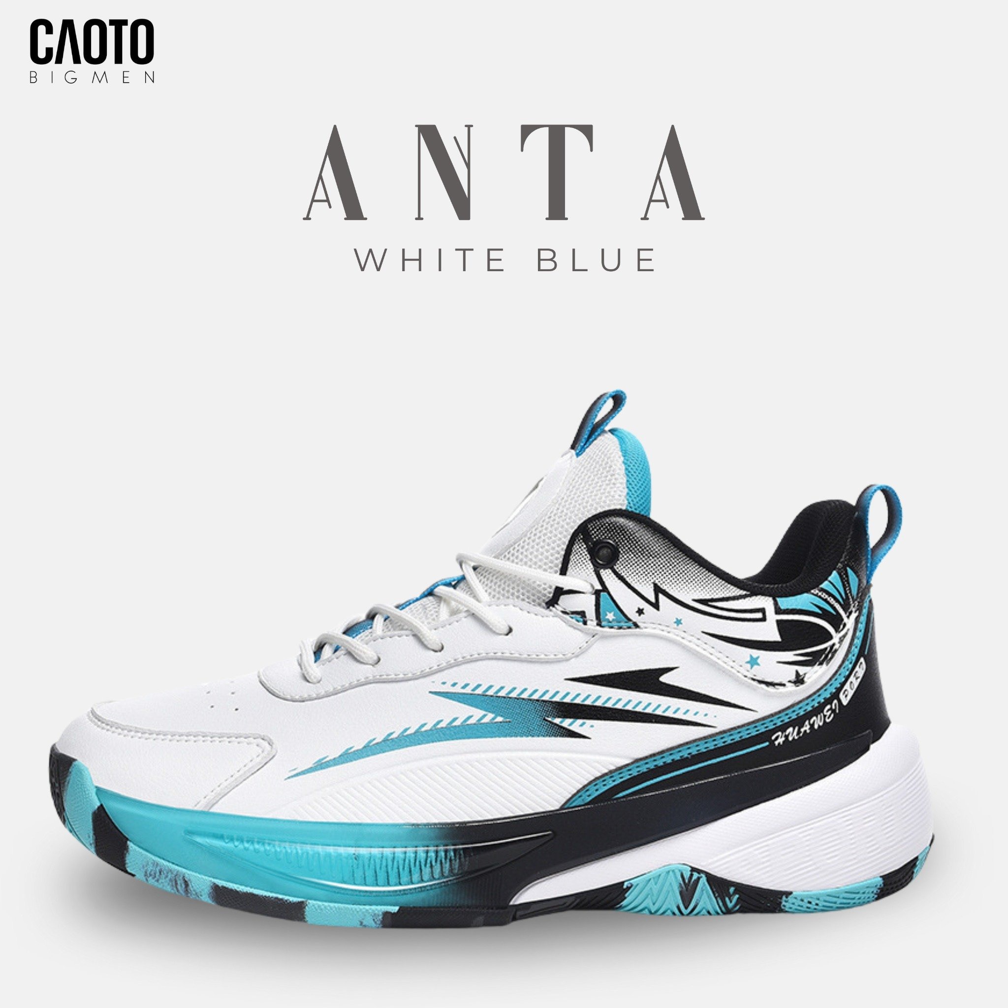Giày Bóng Rổ Nam Big Size Anta White Blue - Đệm Giảm Chấn Êm Ái Size 45–48