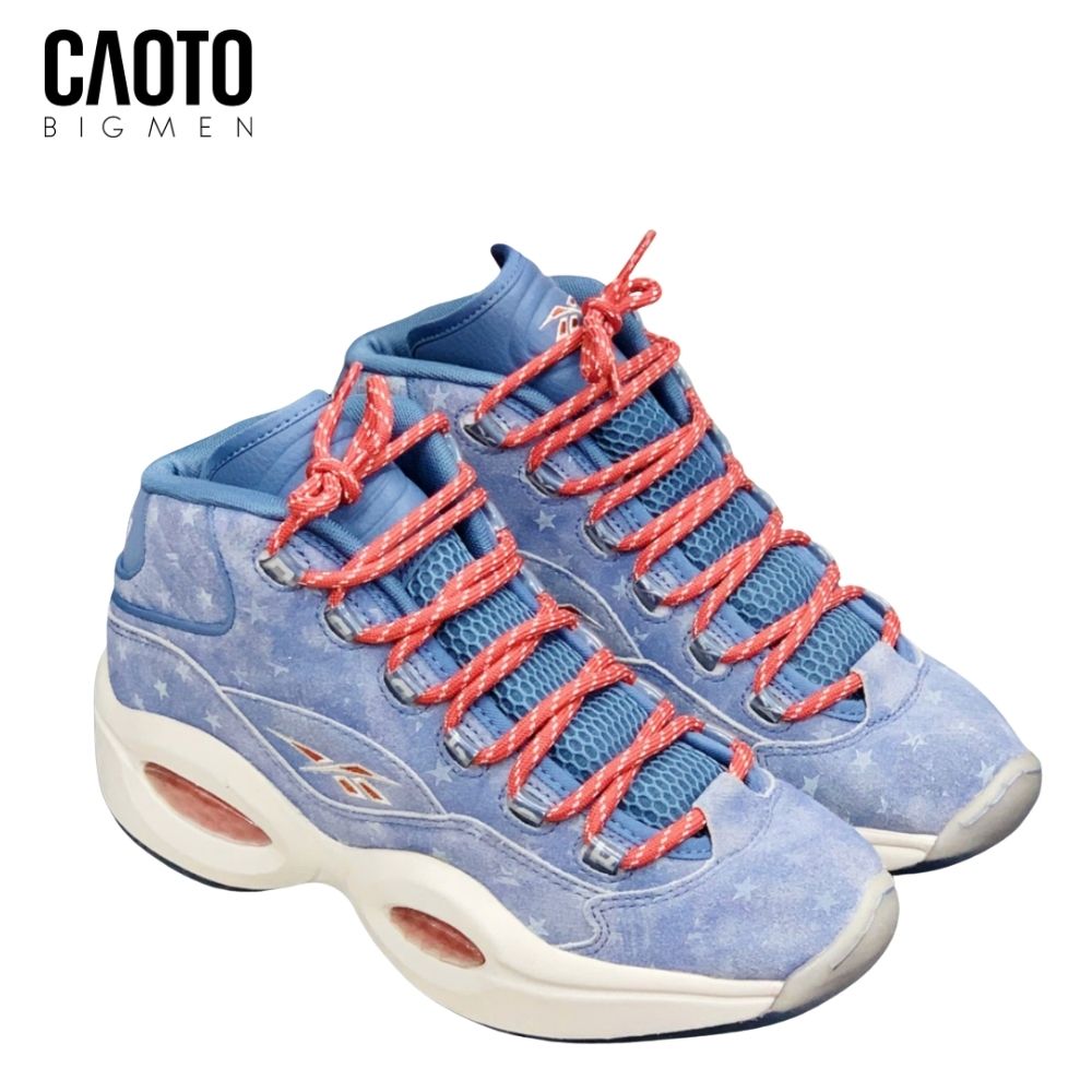 Giày Bóng Rổ Nam Big Size Question Mid Reebok Xanh Cổ Cao Size 45–50