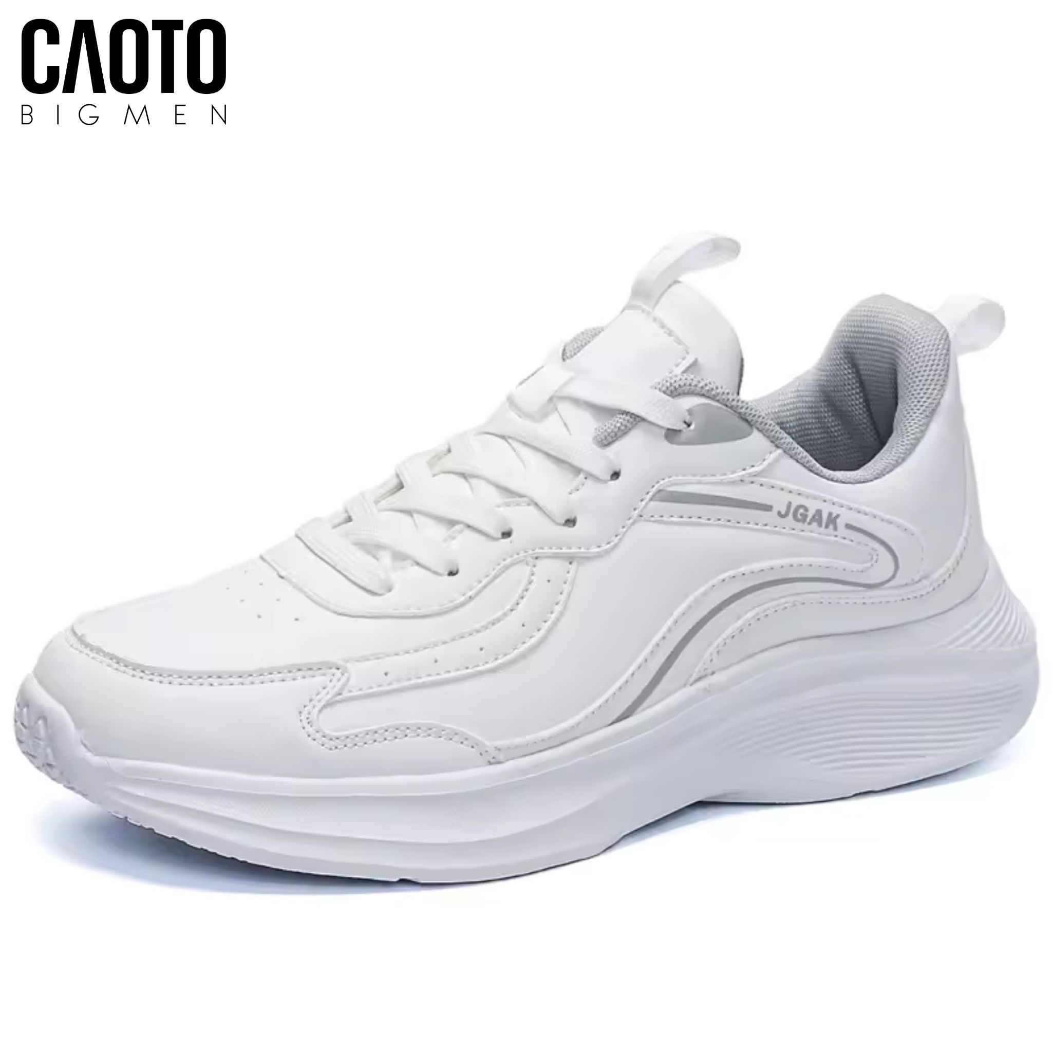 Giày Sneaker Nam Big Size JGAK White Form rộng êm chân Size 45-50