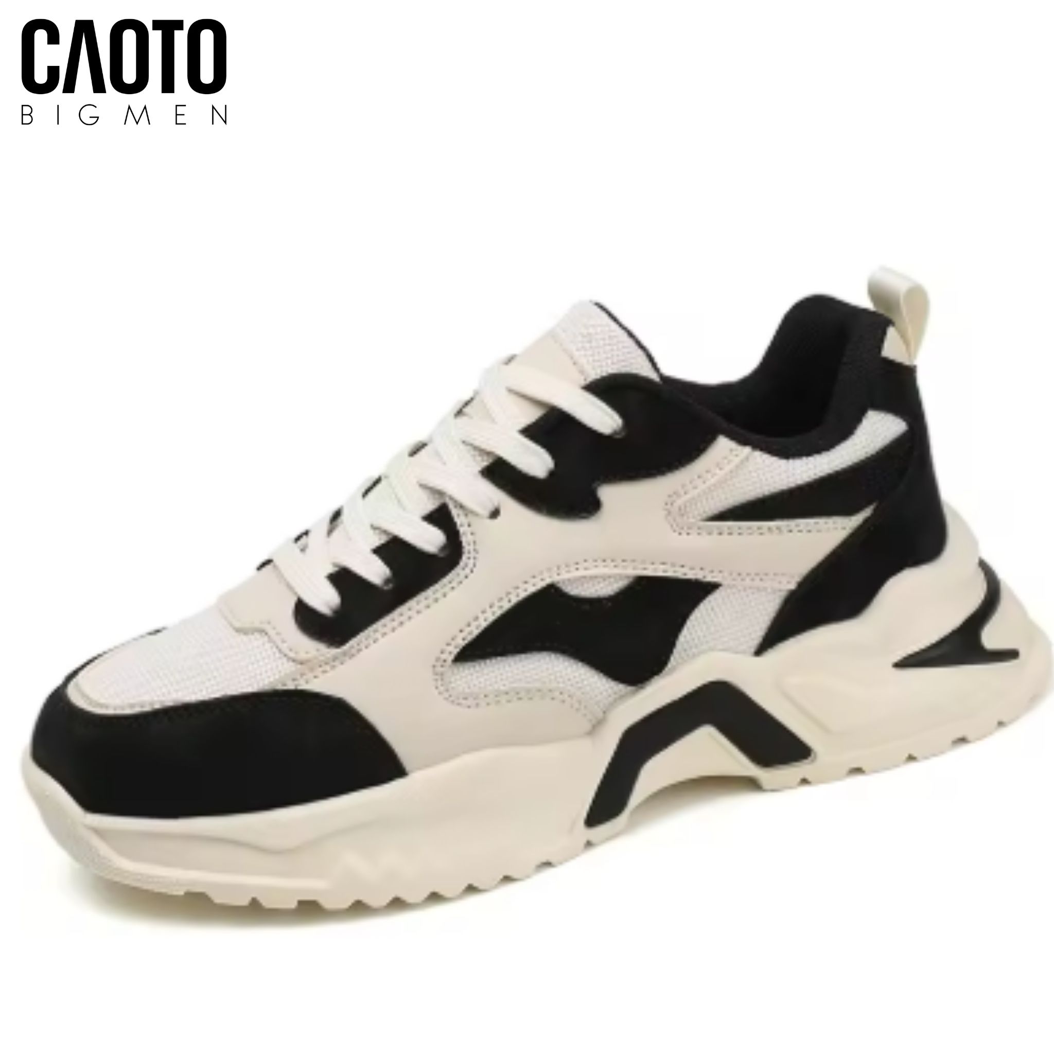 Giày Sneaker Nam Big Size Crusher Cream Black Êm Ái Cá Tính Size 45-47