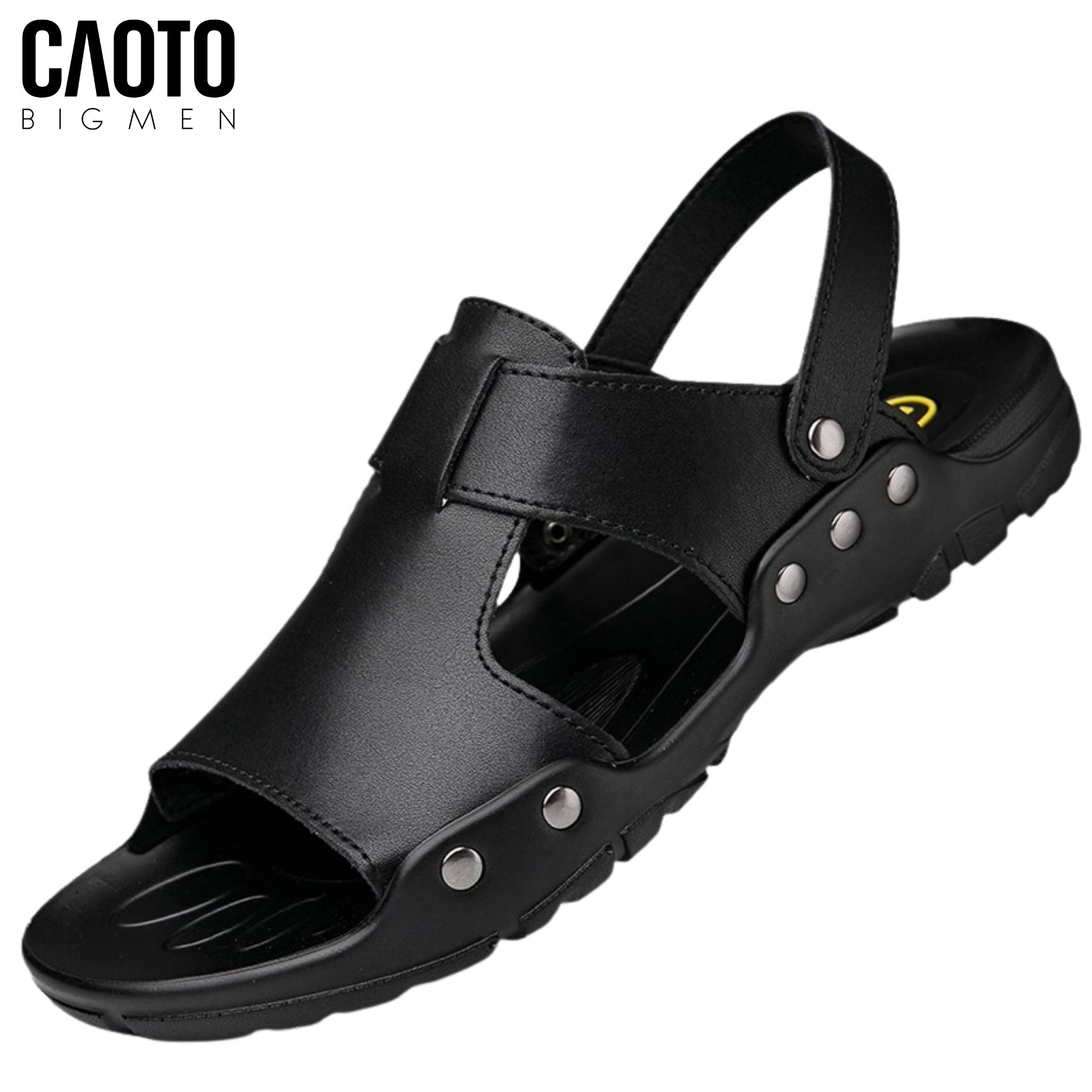 Giày Sandal Nam Big Size Strider Black Đế Chống Trượt Bền Chắc Size 45-52