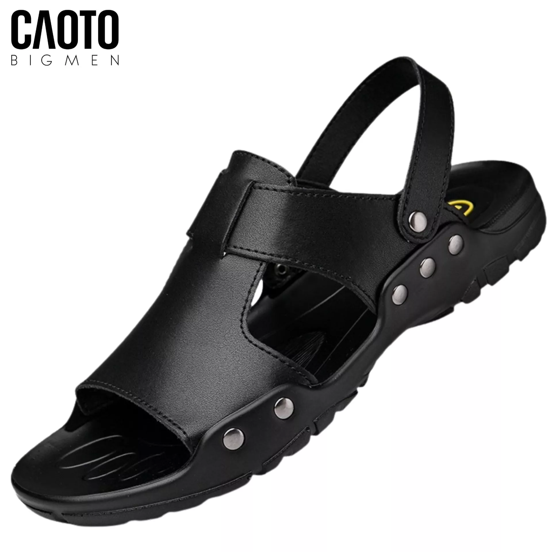Giày Sandal Nam Big Size Strider Black Đế Chống Trượt Bền Chắc Size 45-52