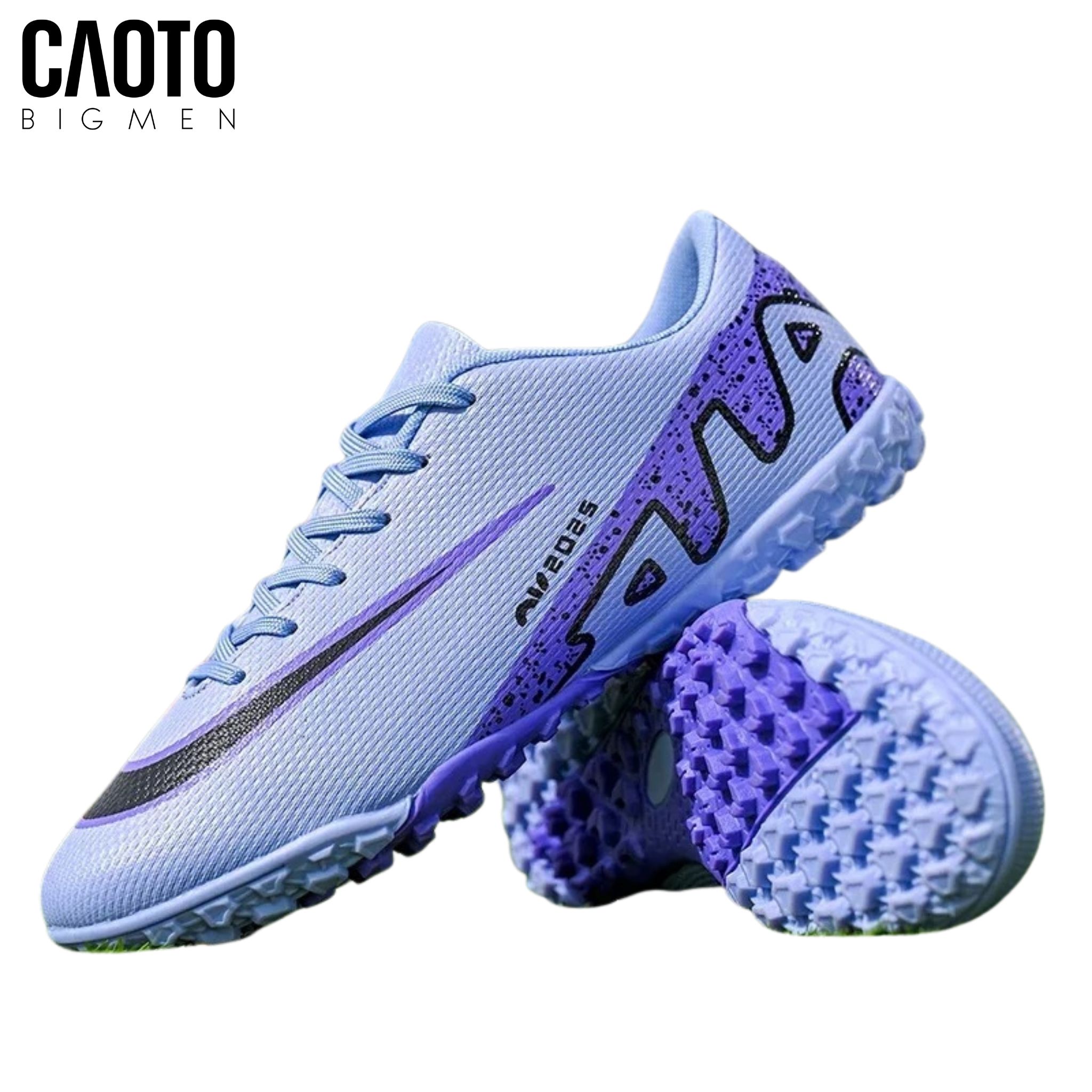Giày Bóng Đá Nam Big Size Phantom Purple Đế Bám Linh Hoạt Size 45-46