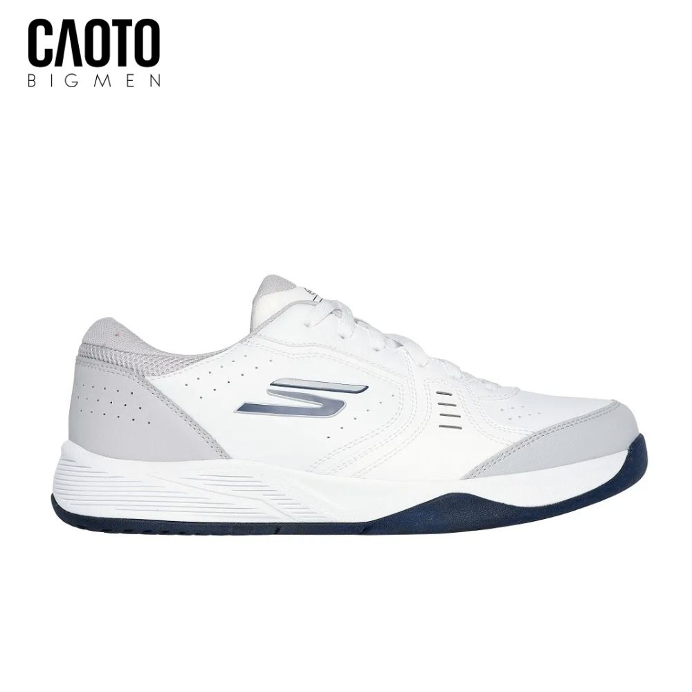 Giày Tennis Nam Big Size Viper Court Smash – Skechers Trắng/Xám Size 45–50