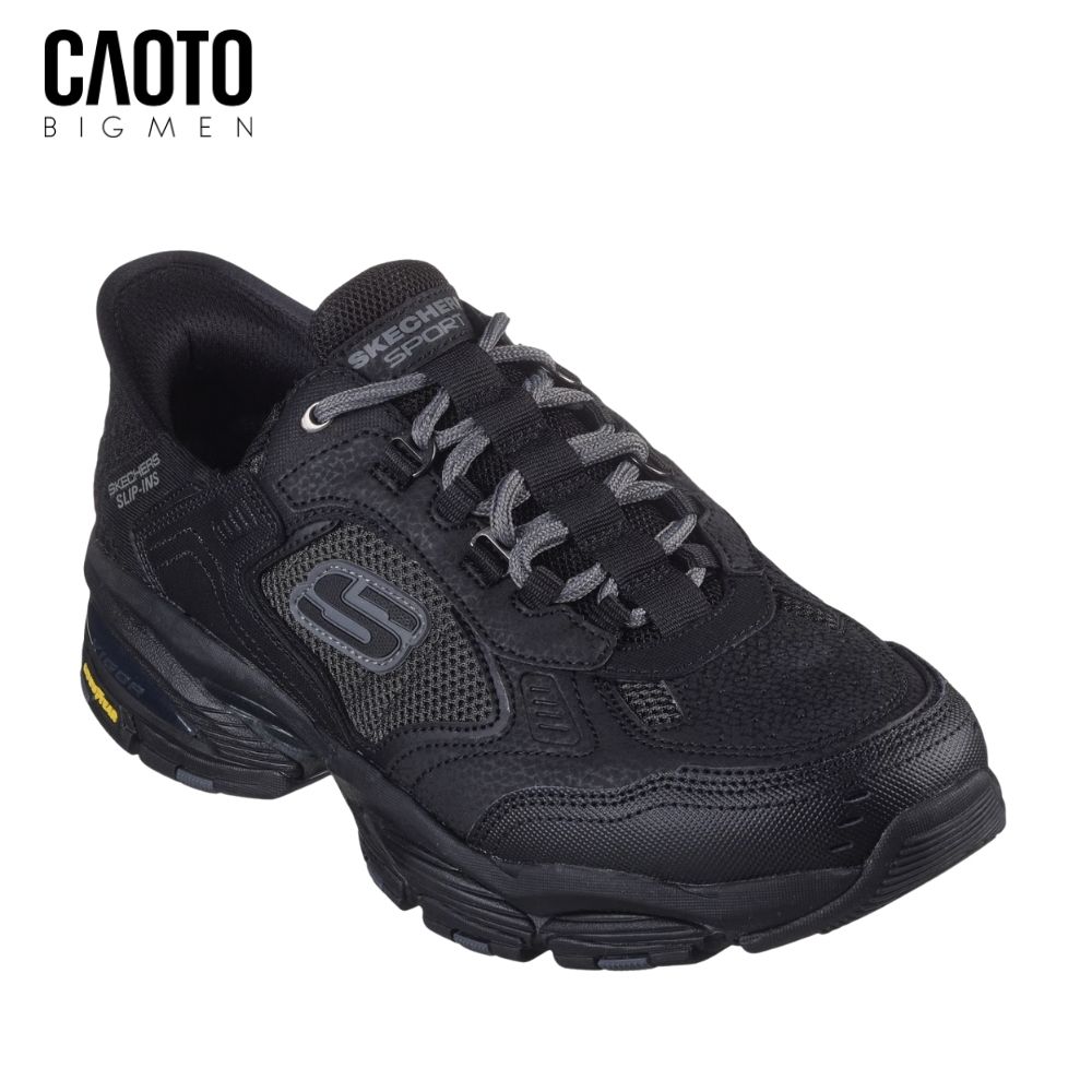 Giày Thể Thao Nam Big Size Vigor 3.0 Drafting – Skechers Đen/Trắng Slip-In Siêu Nhẹ Size 45–50