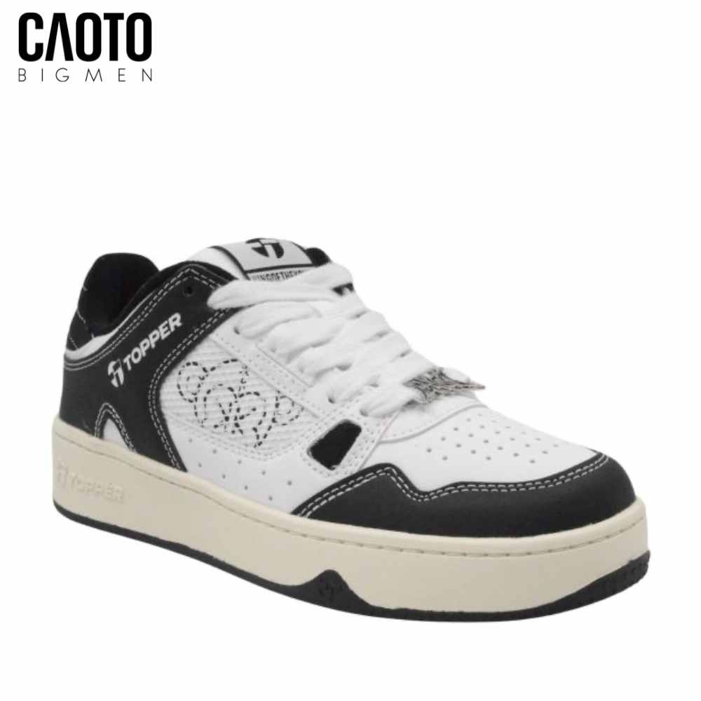 Giày Thể Thao Nam Big Size Araka Kotk – Topper Đen/Trắng Retro Size 45–50