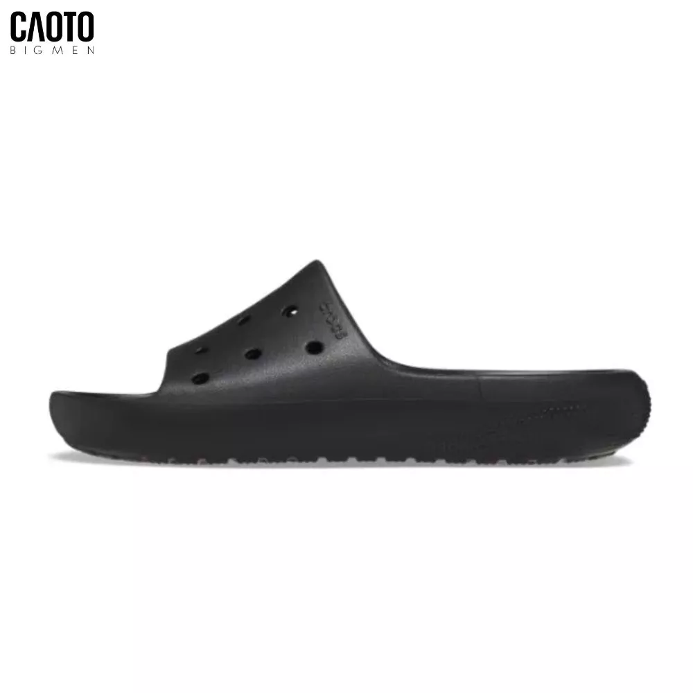Dép Nam Big Size Classic V2 – Crocs Black Quai Ngang Êm Nhẹ Size 45–50
