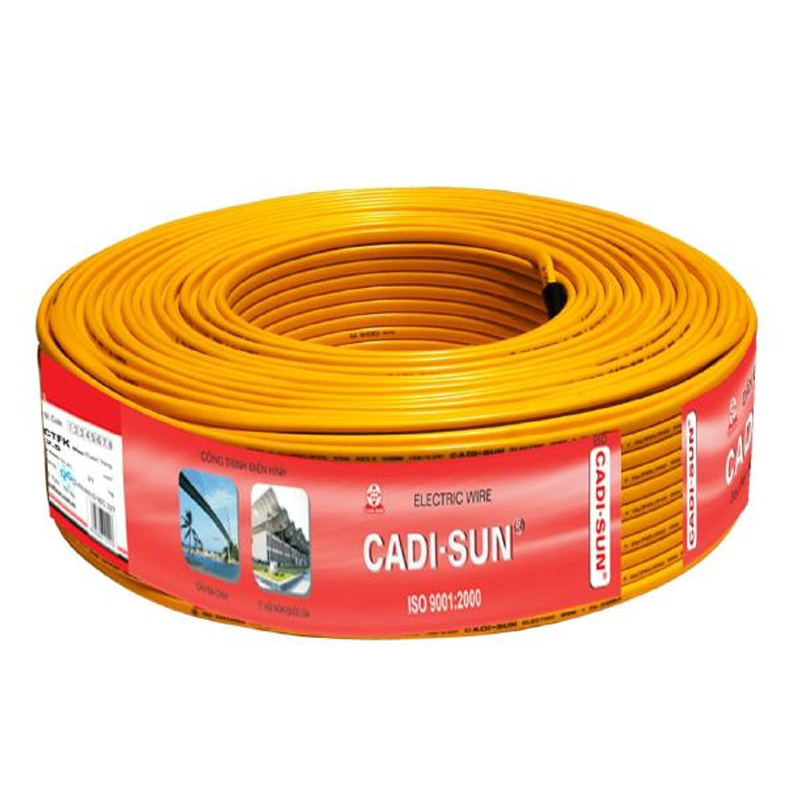 Dây Cadisun hai ruột mềm bọc đặc dạng ovan VCTFK 2x0.75 (200m_cuộn)