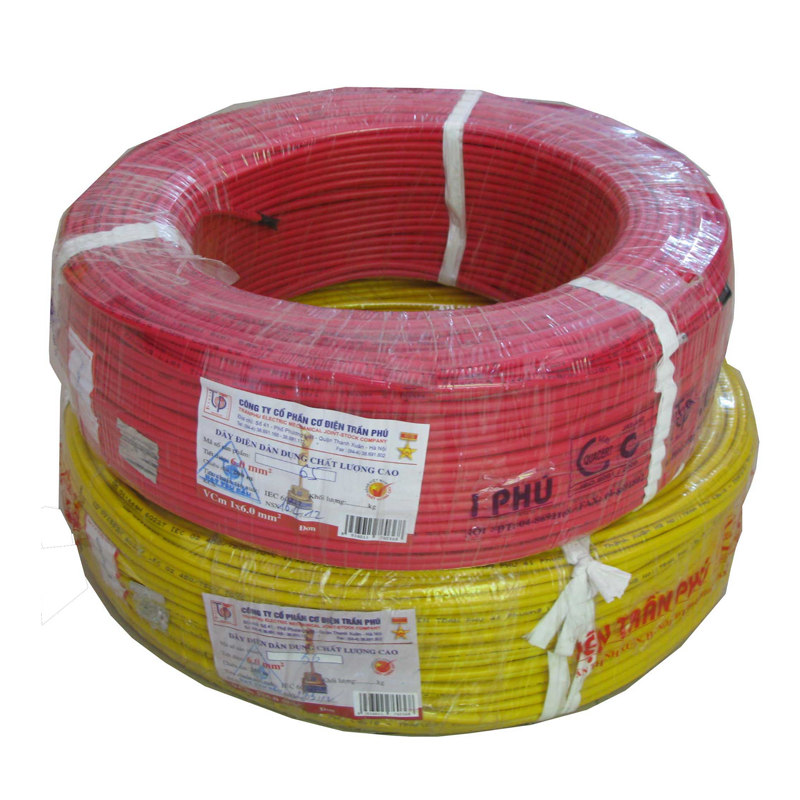 Dây đơn mềm Trần Phú 1x6,0 (200m_cuộn)