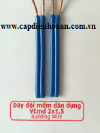 Dây đôi mềm Vcmd 2x1.5-Cadivi