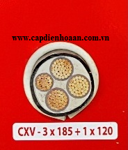 Cáp CXV 3x185+1x120 0.61kV-Cadivi