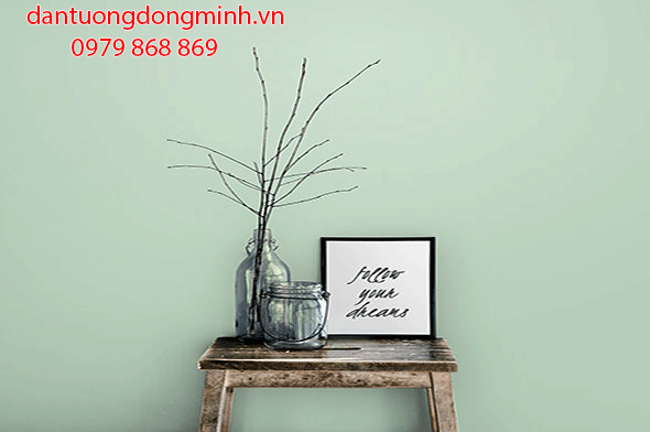 không gian phòng sử dụng giấy dán tường để trang trí