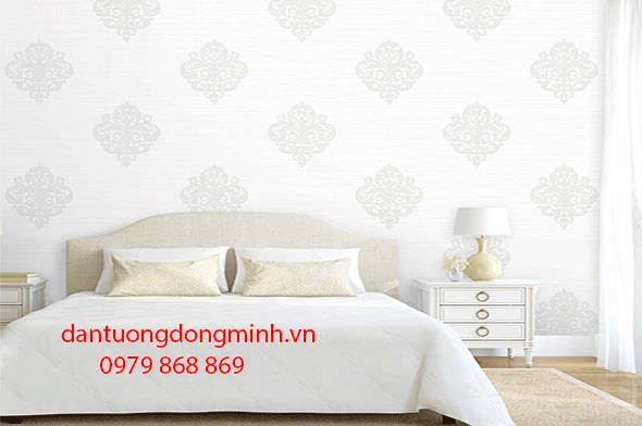 Nội thất phòng ngủ hài hòa với giấy dán tường đẹp