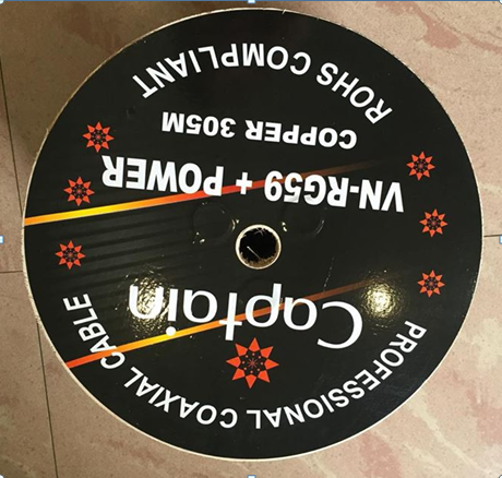 Cáp Đồng Trục Liền Nguồn  CAPTAIN RG59+2C  Cuộn 305 Mét