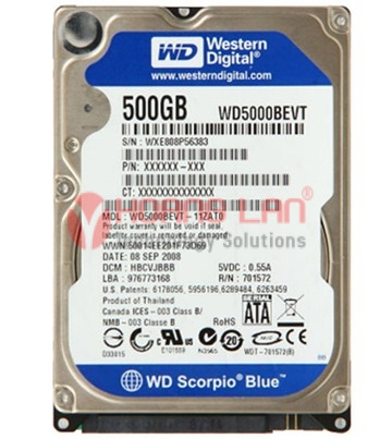 Ổ cứng 500GB Western Notebook Nhập Khẩu