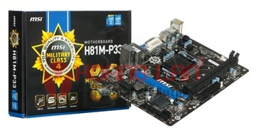 Mainboard MSI H81M-P33 SK1150