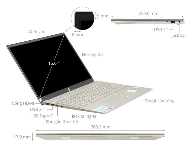 Laptop HP Pavilion15 - EG0513TU