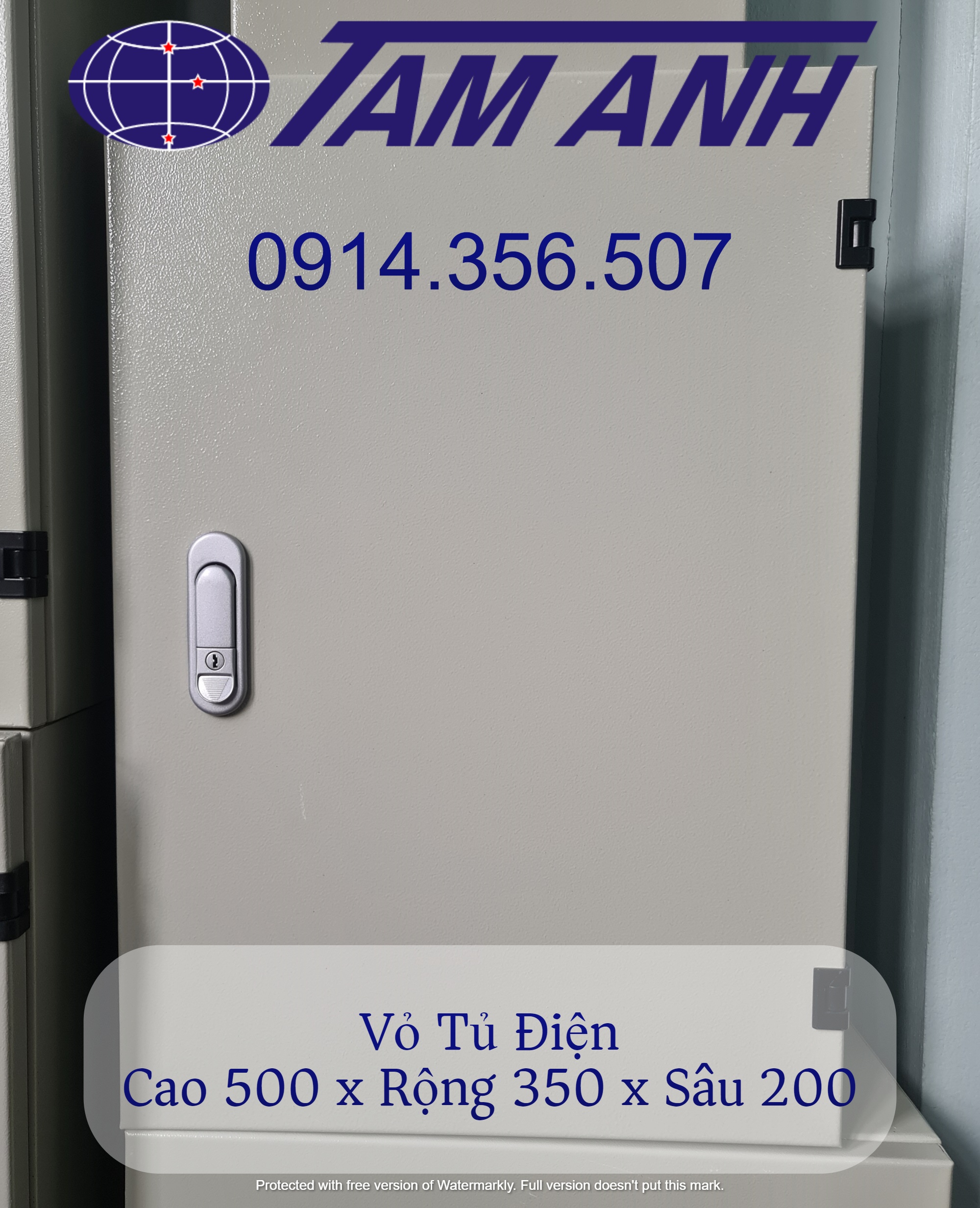 Vỏ Tủ 350x500x200 Trong Nhà. Vỏ Tủ Điện 35x50x20.