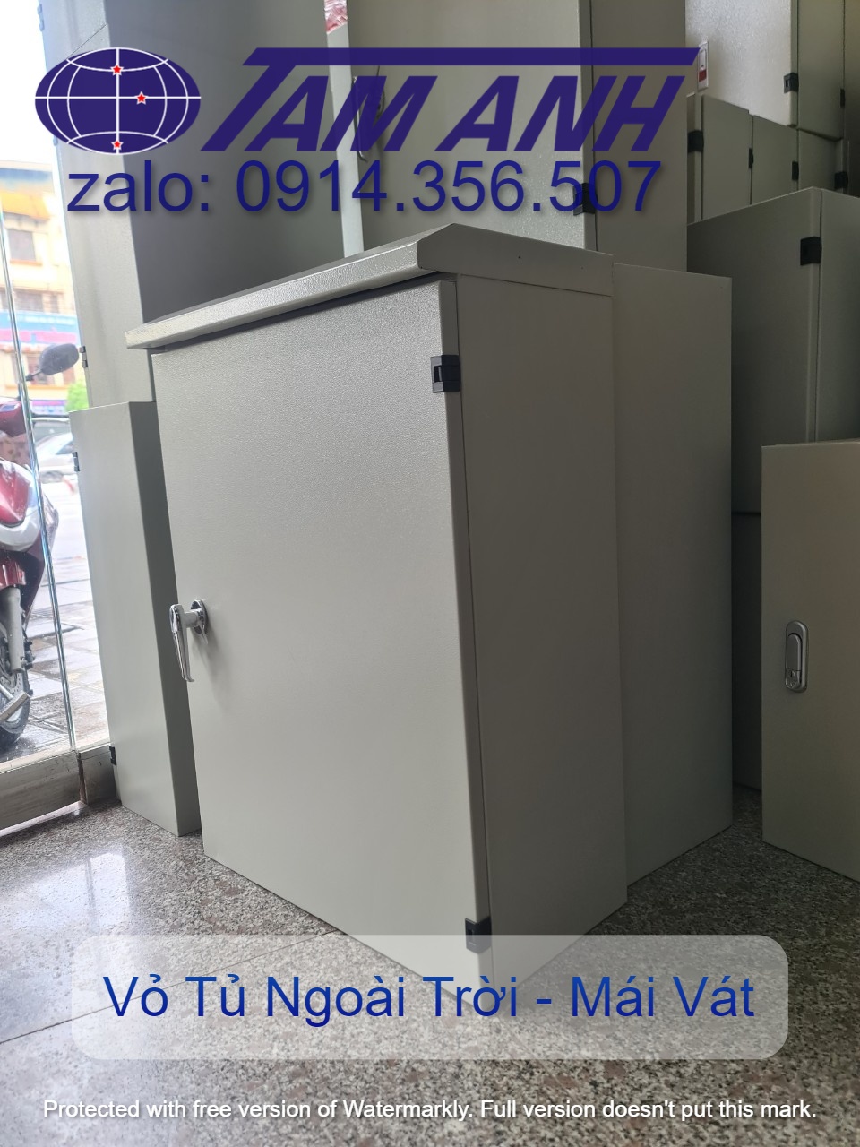 Vỏ Tủ 600x800x250 Ngoài Trời có Mái Vát. Vỏ Tủ Điện 60x80x25. Đã bao gồm chi phí đóng gói theo yêu cầu nhà vận chuyển