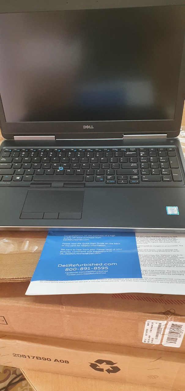 Dell Refurbished Precision 7510, 15.6' FHD, i7-6820HQ, E3-1535 V5 2.9Ghz, 08GB,256 GB, M1000M/M2000M