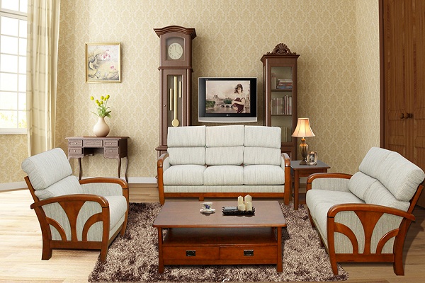 Sức hút tuyệt vời của bộ ghế sofa gỗ phòng khách